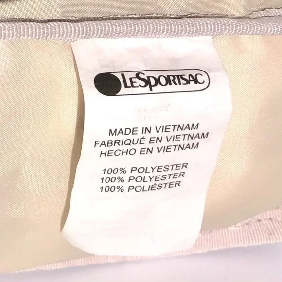 LeSportsac Rectangular Cosmetic Case black pink floral print travel domed zip - Picture 13 of 13